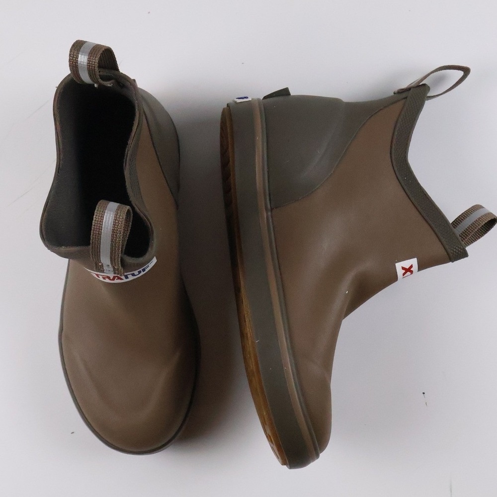 XTRATUF Ankle Deck Boot XKAB901Y Brown Youth 1M Waterproof Rubber